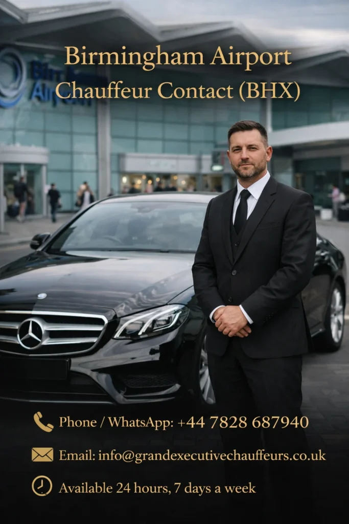 Birmingham Airport Chauffeur Contact