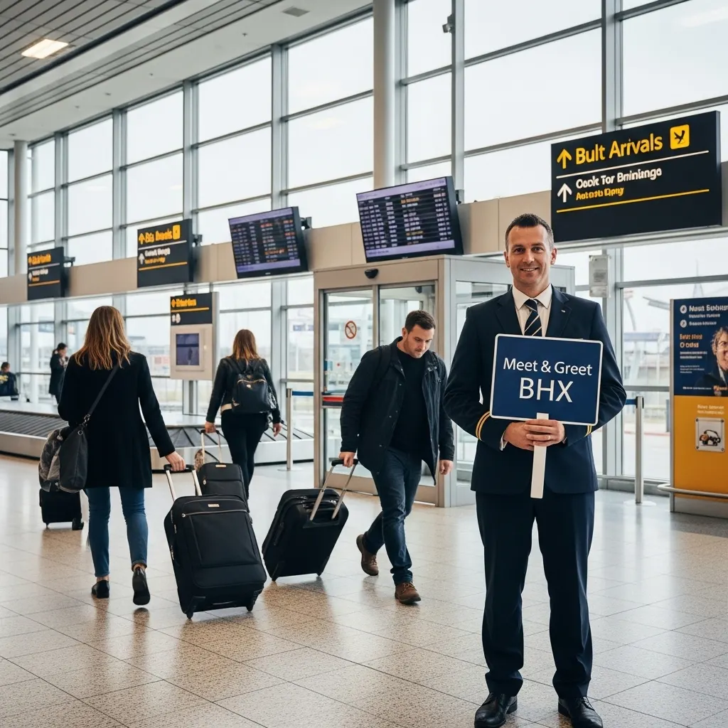 Birmingham Airport Chauffeur Service 10 Meet & Greet at Birmingham Airport