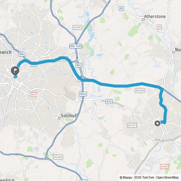 Coventry to NEC Birmingham